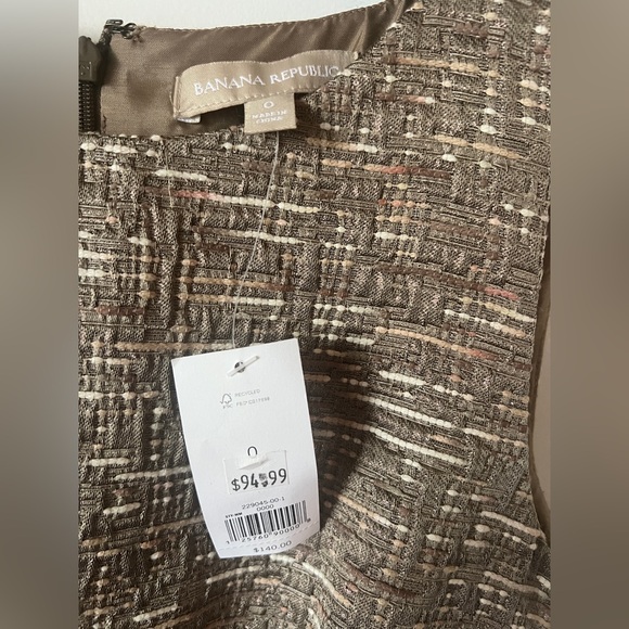 Banana Republic textured, metallic, woven cocktail dress, size 0, new with tags - Picture 5 of 6